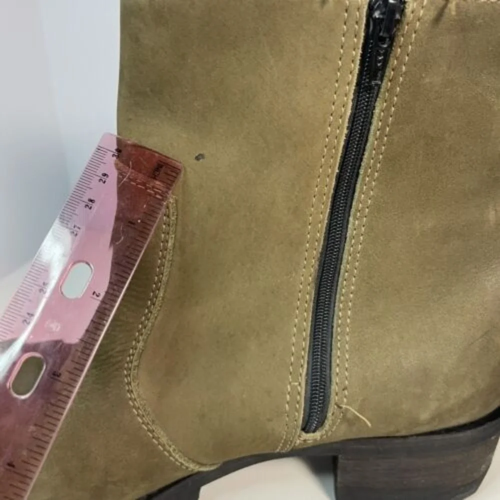 Authentic Durango Boots 7‎ Olive Green Lug Zipper Mens Size 12 D Work Boots